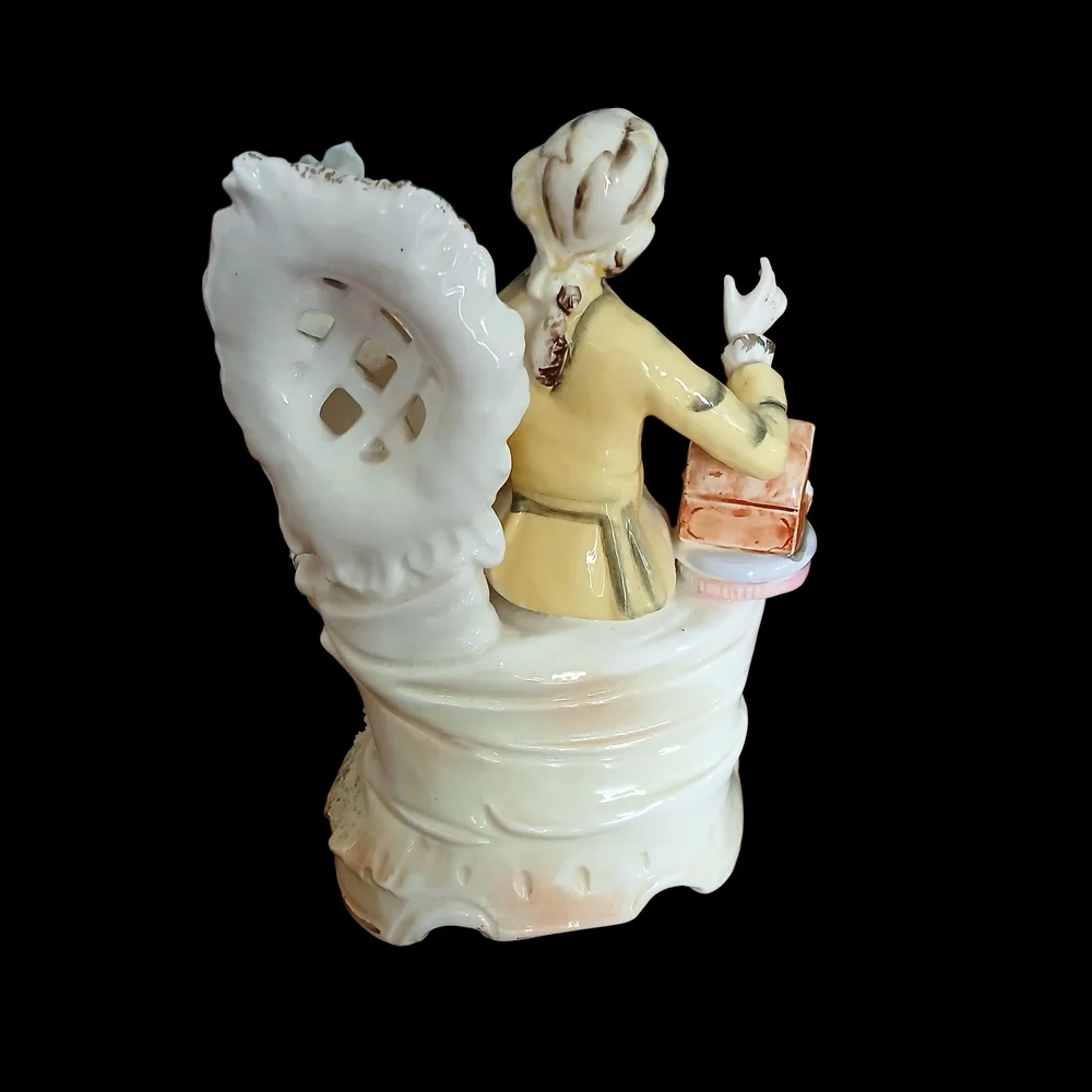 Vintage Elegant‎ Porcelain Figurine with Pastel Accents